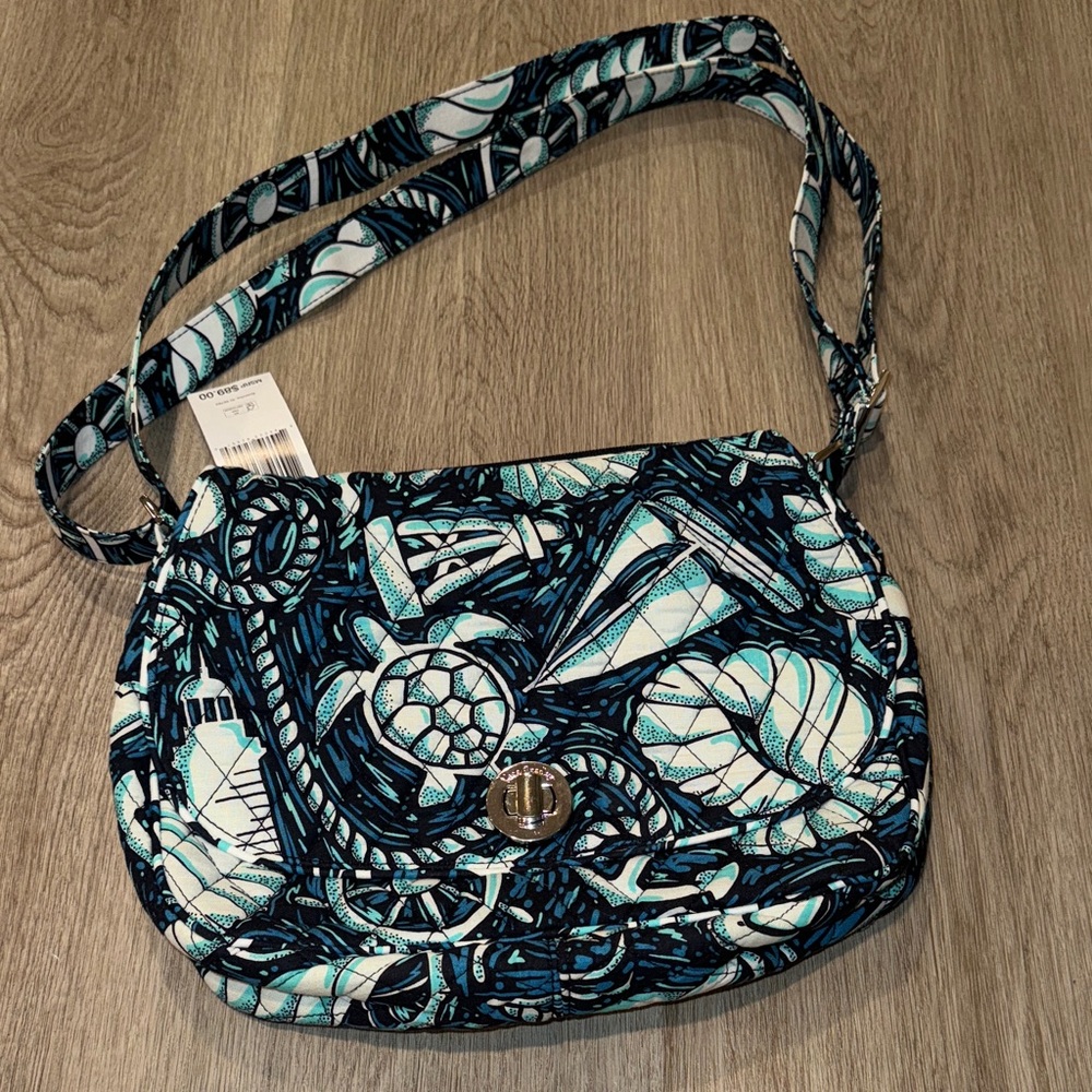 NWT Vera Bradley Shore Enough Saddle Bag